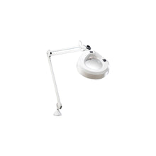 luxo kfm magnifying lamp with clamp mount white