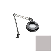 luxo kfm magnifying lamp with clamp mount light gray