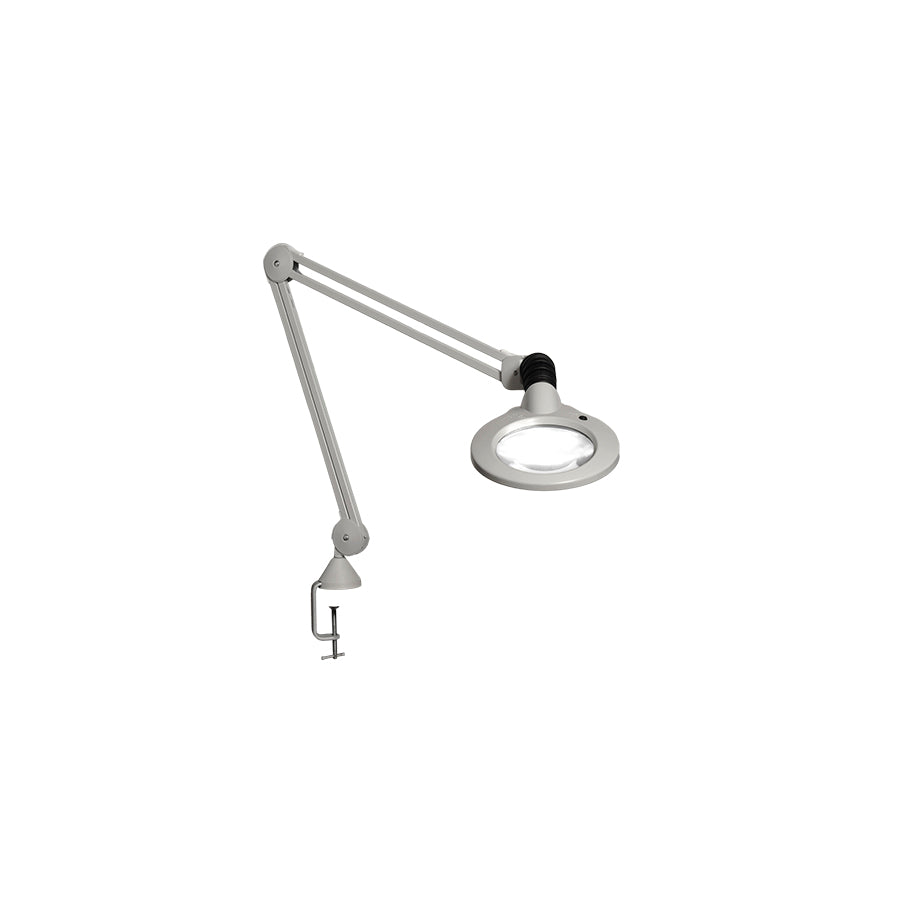 kfm led magnifier lamp with 45 inch arm and clamp mount base