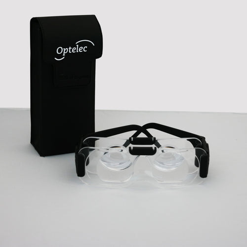 power tv binocular glasses and case